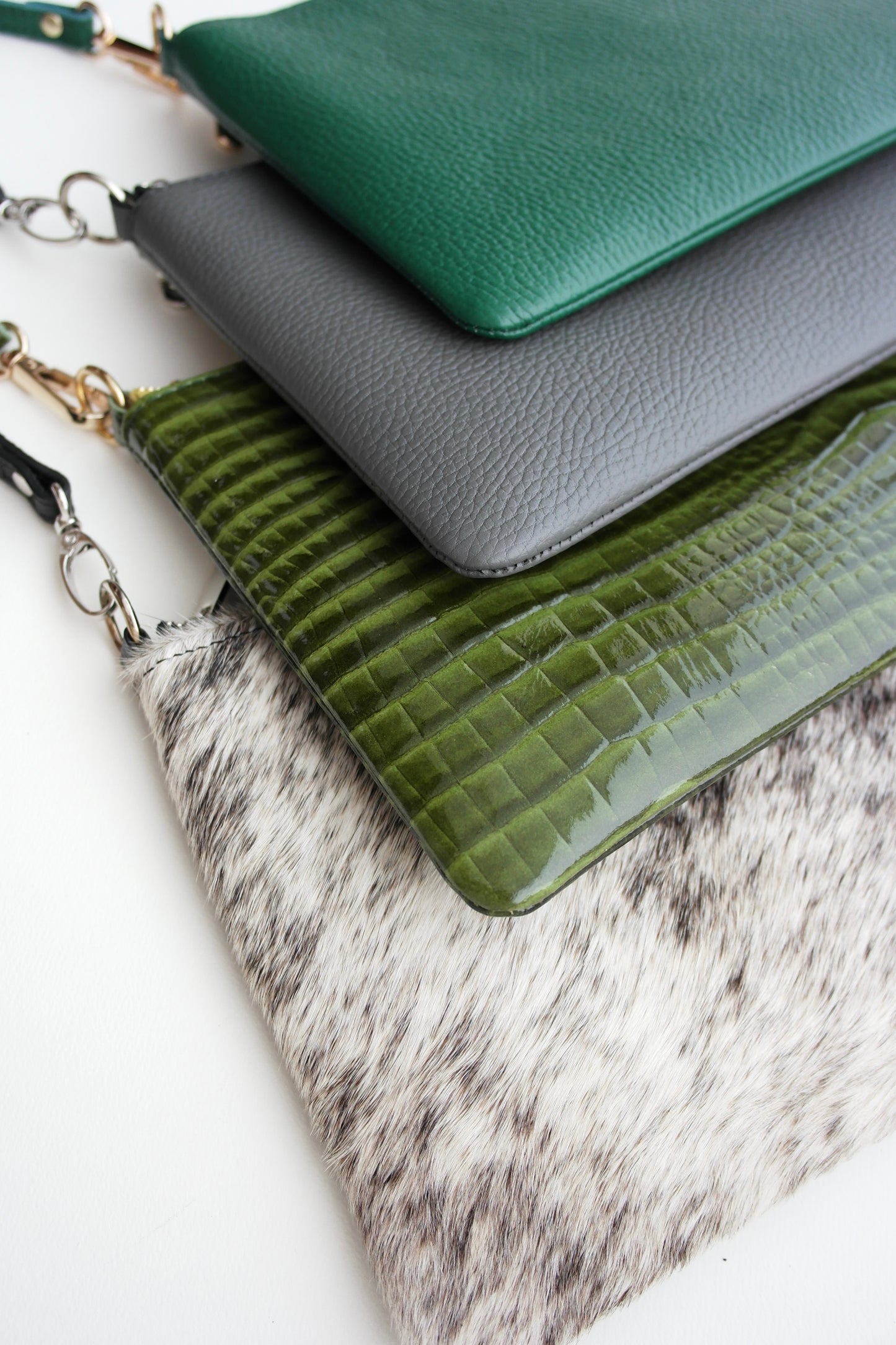 Bolsa Pouchette piel bicolor